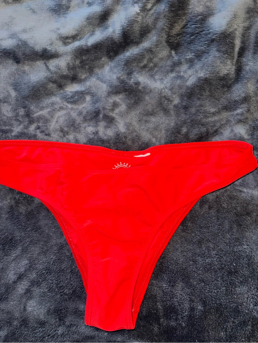Hollister Red Swim Bottom with White Logo